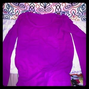Fabletics Fuschia Long Sleeve Workout Shirt